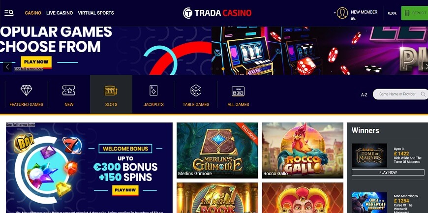 Trada Casino screen 4